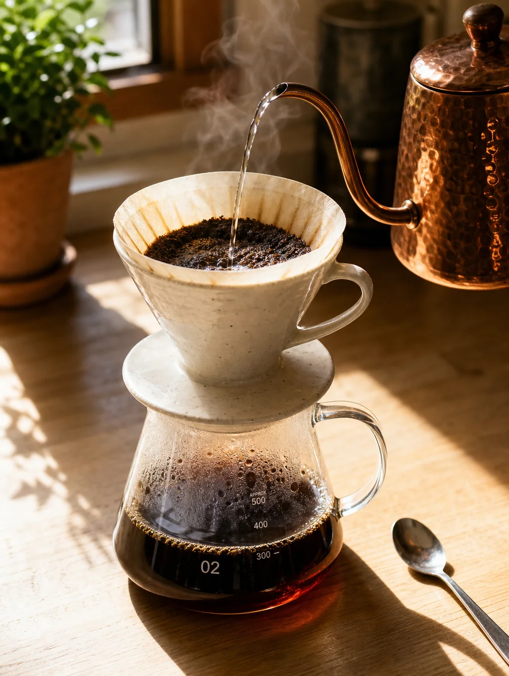 A quiet moment with a pour-over coffee
